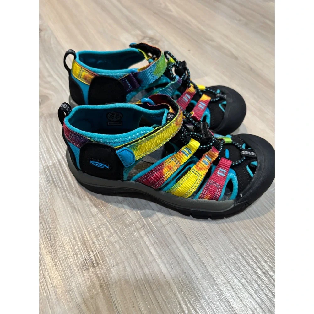 Keen Newport H2 Kids Rainbow Tie Dye Sandals Water Shoes 1018447 Size 12